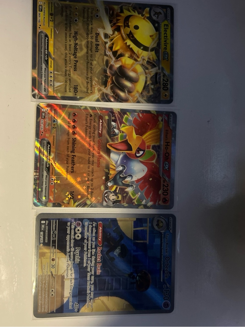 Pokemon Holofoil Yellow Red Blue Trio Card Set